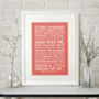 Personalised Favourite Words Poster, thumbnail 2 of 9