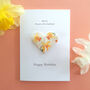 Personalised Birth Flower Origami Heart Card, thumbnail 9 of 12
