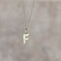 Art Deco Initial Necklace In Silver, Gold Or Rose Gold Colour, thumbnail 8 of 12