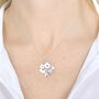 Personalised Sterling Silver Flower Initial Necklace, thumbnail 1 of 12