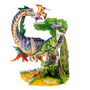 Dinosaur Swinging Pendulum Greeting Card Blank, thumbnail 1 of 5