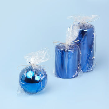 Blue Glass Effect Candles By G Decor, 8 of 8