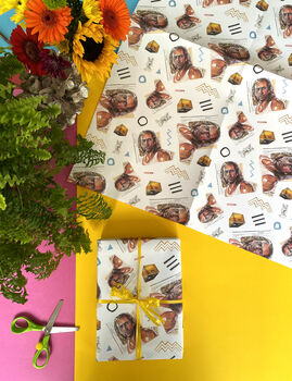 Nicolas Cage Con Air 90s Wrapping Paper, Retro Movie Gift Wrap, 3 of 11