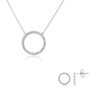 Chora Sterling Silver And Cubic Zirconia Jewellery Set, 4 of 5