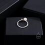 Minimalist Pearl And Ball Open Ring, thumbnail 6 of 10
