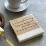 Personalised Marble And Wooden Coaster, thumbnail 2 of 6
