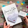 Personalised Map Wedding Card, Origami Heart Card For A Special Couple Wedding Venue Location, thumbnail 1 of 4