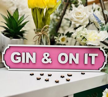 Pink Gin Roadsign 50th Birthday Gift For Her 40th 60th, 2 of 5