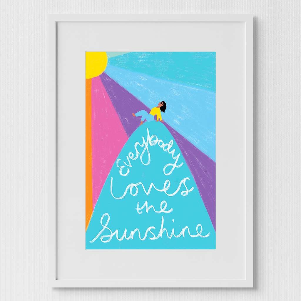 Everybody Loves The Sunshine Graphic Poster Print, 1 of 3