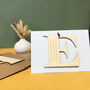 Personalised Initial Letter Good Luck Card, thumbnail 4 of 12
