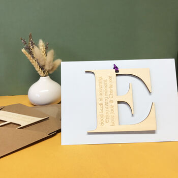Personalised Initial Letter Good Luck Card, 4 of 12