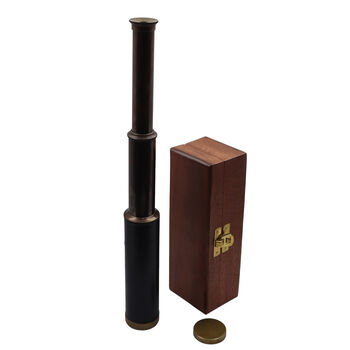 12 Inch Bronze Telescope With Wooden Box, 2 of 7