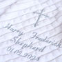 Personalised White Embossed Christening Blanket, thumbnail 5 of 8