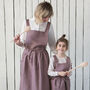 Personalized Matching Linen Aprons For Girls, thumbnail 1 of 12