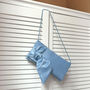 Light Blue Satin Bow Clutch Piper, thumbnail 5 of 5