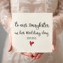 To Our Daughter On Her Wedding Day Card, thumbnail 1 of 3