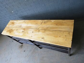 Industrial Reclaimed Tv Unit Shelf Steel And Wood 468, 4 of 6