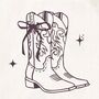 Personalised Cowboy Boot With Bow Hen Night Bags, thumbnail 2 of 2