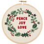 Beginner Embroidery Kit Peace Joy Love, thumbnail 2 of 3