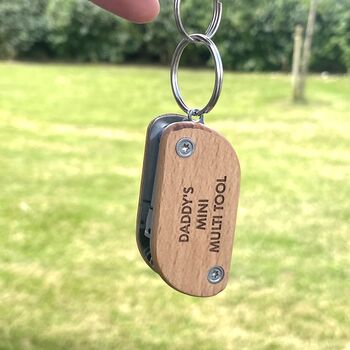 Personalised Wooden Keyring Multi Tool, 4 of 5