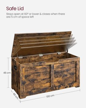 Storage Chest With Safety Hinges Shoe Storage Bench, 12 of 12