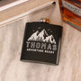 Personalised Mountains Adventure Hip Flask Travel Gift, thumbnail 3 of 3