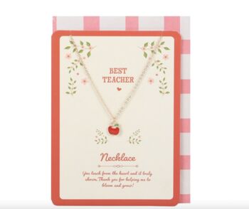 Best Teacher Gift Necklace And Card, 2 of 4