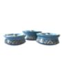 Grey Floral Blue Pottery Serving Handi, thumbnail 3 of 4