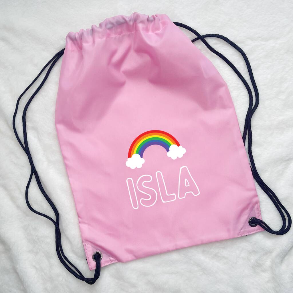 Personalised Rainbow Kids Pe / Gym Bag By Lovetree Design