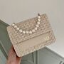Personalised Pearl Straw Clutch Cross Body Bag, thumbnail 1 of 4