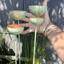 Set Of Four Verdigris Raincatcher Garden Sculptures, thumbnail 7 of 9