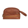 Personalised Large Leather Raleigh Wash Bag Brown, thumbnail 2 of 9
