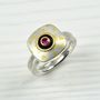 Silver, Finegold And 18ct Ruby Ring, thumbnail 1 of 5