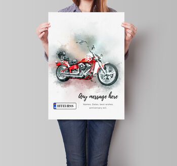 Custom Motorbike Gift Print, 2 of 3