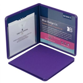 Blue Badge Wallet Disabled Parking Permit Holder Purple Drill, 3 of 3
