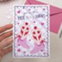 Cute Valentine Card With Cowgirl Boots Pun For Girlfriend Or Wife, thumbnail 4 of 4