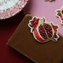 Pomegranate Iron On Embroidered Patch, thumbnail 1 of 3