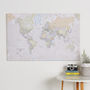 Canvas Classic Map Of The World, thumbnail 1 of 5
