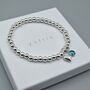 Sterling Silver Stretch Bracelet With Birthstone, thumbnail 3 of 4