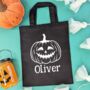 Personalised Pumpkin Trick Or Treat Halloween Bag, thumbnail 1 of 2