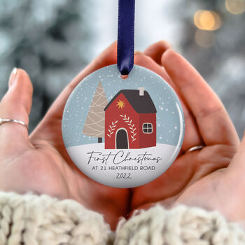 Personalised First Christmas In New Home Bauble Gift, 6 of 11