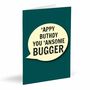 'Appy Buthdy You 'Ansome Bugger Card, thumbnail 1 of 2