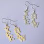 Yee Haw Statement Letter Earrings, thumbnail 3 of 4
