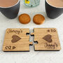 Personalised Oak Veneer Jigsaw Coasters Playing Cards, thumbnail 7 of 8