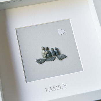 Silver Foil Personalised Family Pebble Picture, 3 of 3