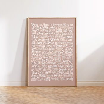The Beatles Poster, In My Life Song Lyrics Print, 7 of 11