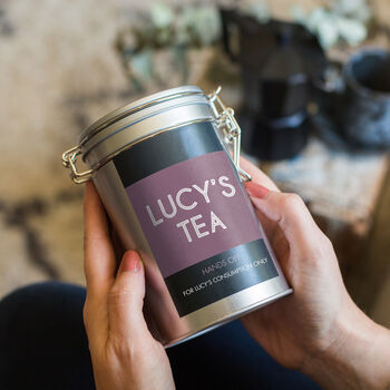 Personalised Name Tea Gift In Tin, 2 of 6