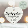 Personalised Porcelain Heart Its The Friends We Meet Hanging Decoration Gift, thumbnail 1 of 2