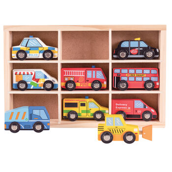 Wooden Car Toy Vehicle Set, 9 of 10