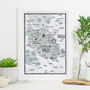 Map Of The Yorkshire Dales Signed Print, thumbnail 3 of 3